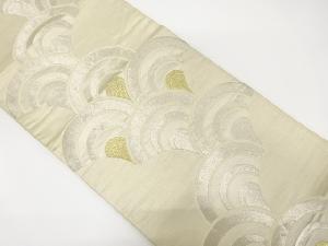 アンティーク　青海波模様織り出し袋帯（材料）